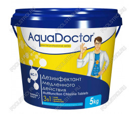 Средство по уходу за водой в бассейне AquaDoctor MC-T 5кг (таблетки по 200г) Средство по уходу за водой в бассейне AquaDoctor MC-T 5кг (таблетки по 200г)