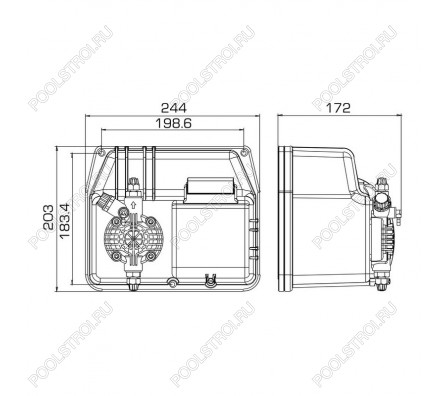 Насос дозир. мембранный BT PH-RX-CL/M 20-5 230V