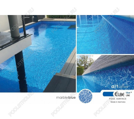 Пленка для отделки бассейнов синий мрамор SUPRA BLUE MARBLE 920/20 Elbtal Plastics