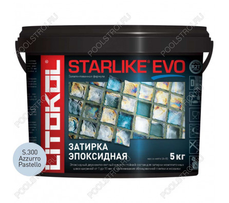 Затирочная смесь Litokol STARLIKE EVO Azzuro Pastello S.300, 5 кг