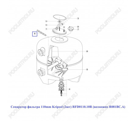 Сепаратор фильтра 110mm Kripsol (2шт) RFD0110.10R (возможно R081BC.A)