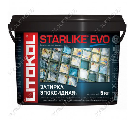 Затирочная смесь Litokol STARLIKE EVO Azzuro Pastello S.300, 5 кг